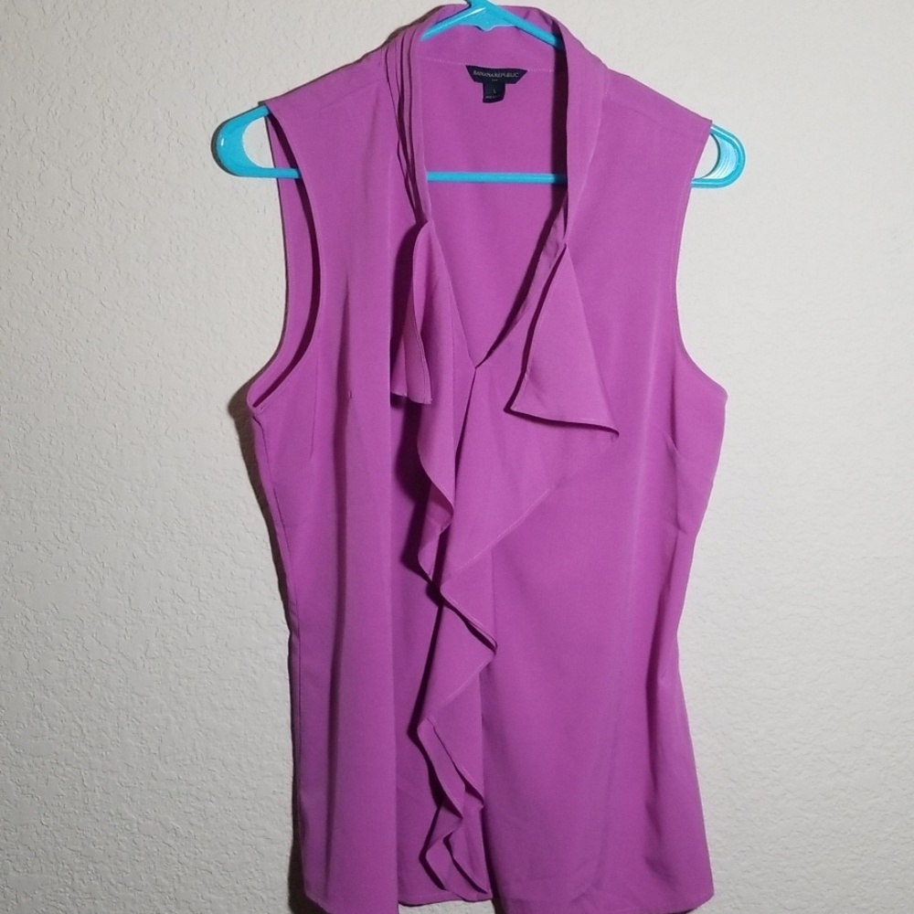 Banana Republic Fuschia Size Large Blouse